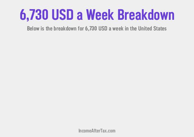 How much is $6,730 a Week After Tax in the United States?