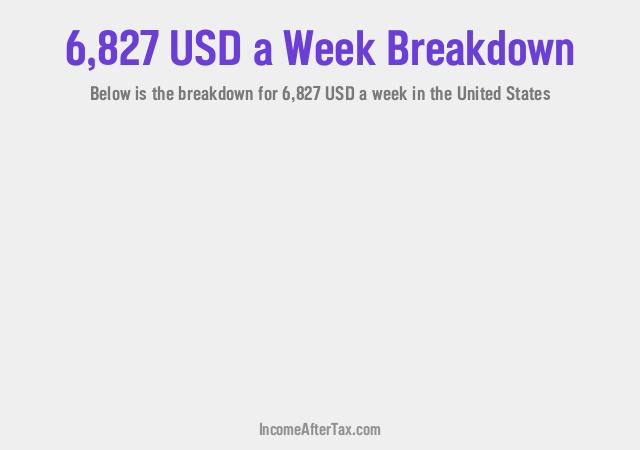 How much is $6,827 a Week After Tax in the United States?