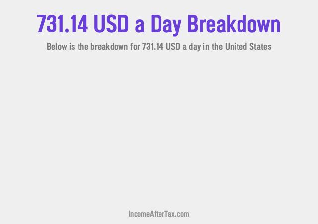 How much is $731.14 a Day After Tax in the United States?