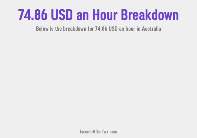 How much is $74.86 an Hour After Tax in Australia?