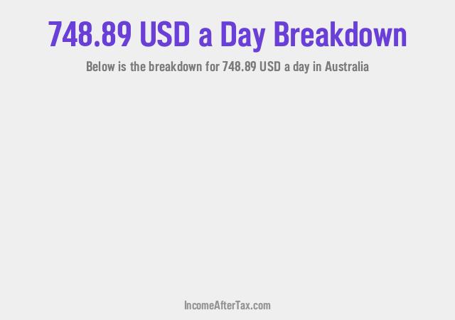 How much is $748.89 a Day After Tax in Australia?