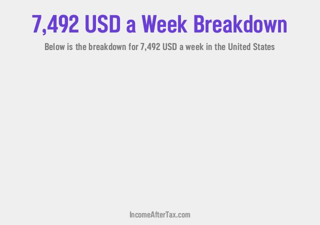 How much is $7,492 a Week After Tax in the United States?