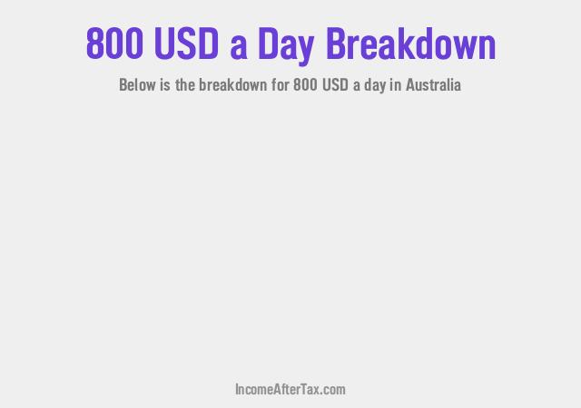 How much is $800 a Day After Tax in Australia?