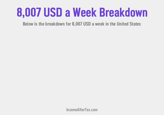 How much is $8,007 a Week After Tax in the United States?