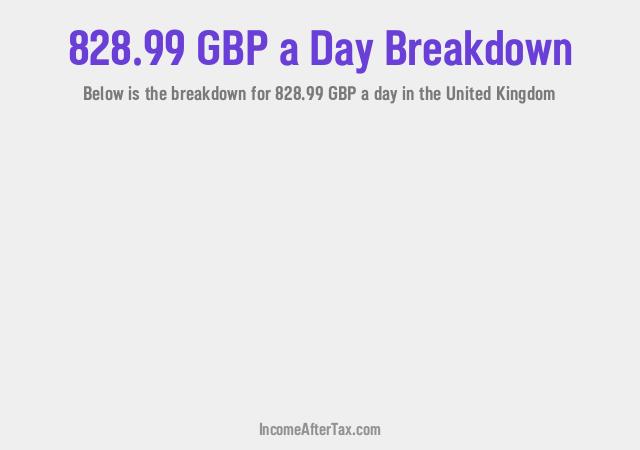 How much is £828.99 a Day After Tax in the United Kingdom?