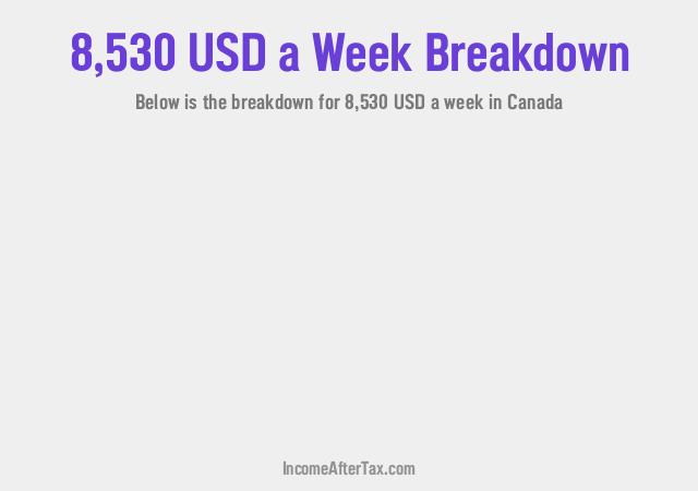 How much is $8,530 a Week After Tax in Canada?