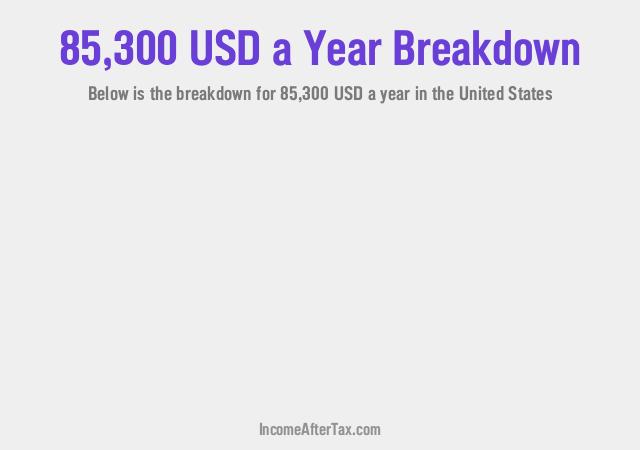 $85,300 a Year After Tax in the United States Breakdown