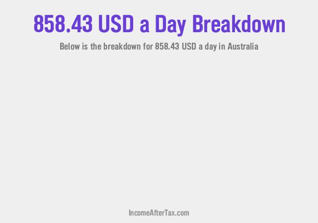 How much is $858.43 a Day After Tax in Australia?