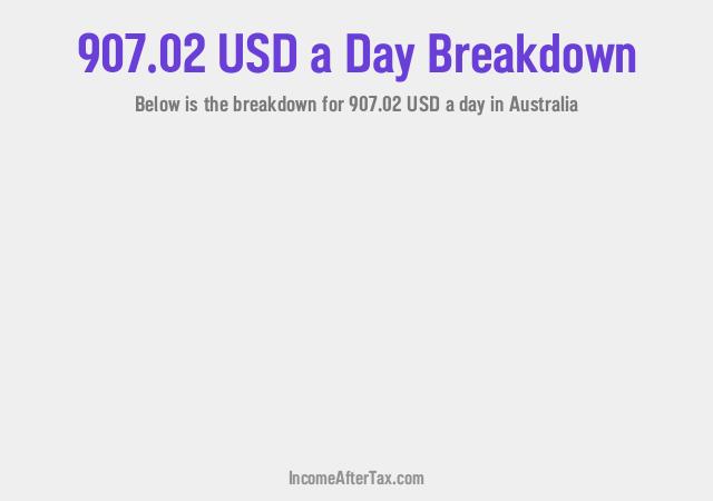 How much is $907.02 a Day After Tax in Australia?