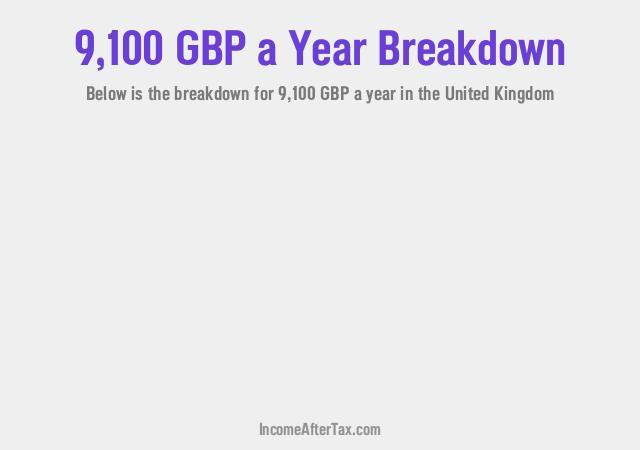 £9,100 a Year After Tax in the United Kingdom Breakdown