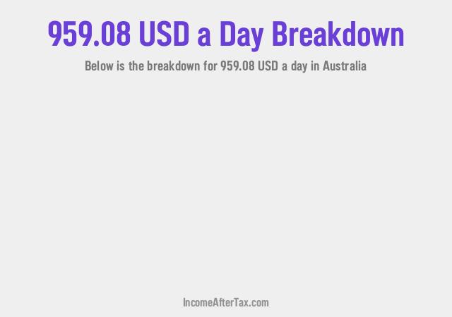 How much is $959.08 a Day After Tax in Australia?