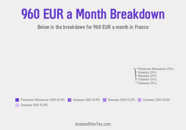 How much is €960 a Month After Tax in France?