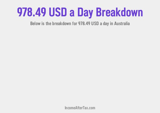 How much is $978.49 a Day After Tax in Australia?