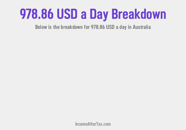 How much is $978.86 a Day After Tax in Australia?